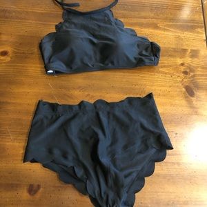 Black halter bikini